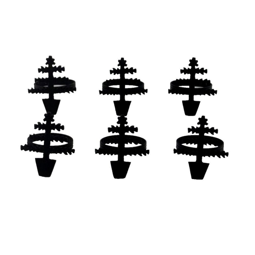Set of 6 - Metal‎ Christmas Tree Napkin Rings